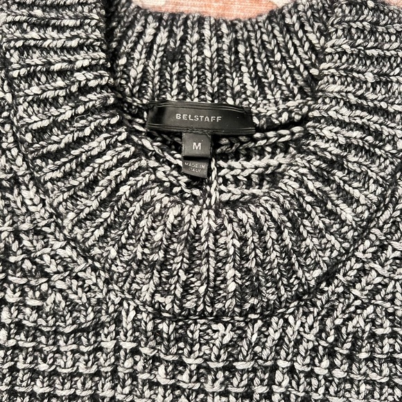 BELSTAFF Women’s chunky knit winter wool Blend thick sweater Gray - Picture 2 of 3